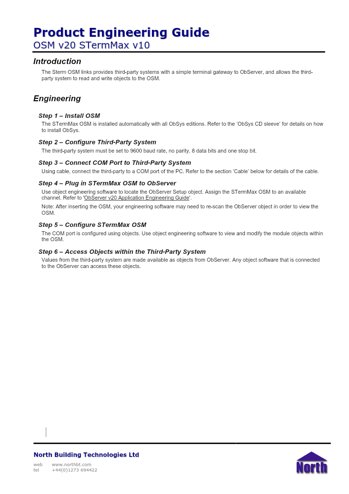 Preview thumbnail of page 1 of the STermMax Engineering Guide PDF document.